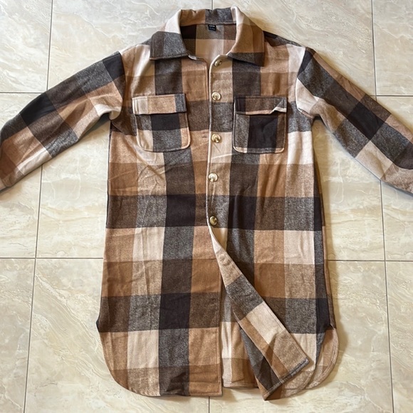 Plaid oversized shirt jacket - Picture 6 of 7